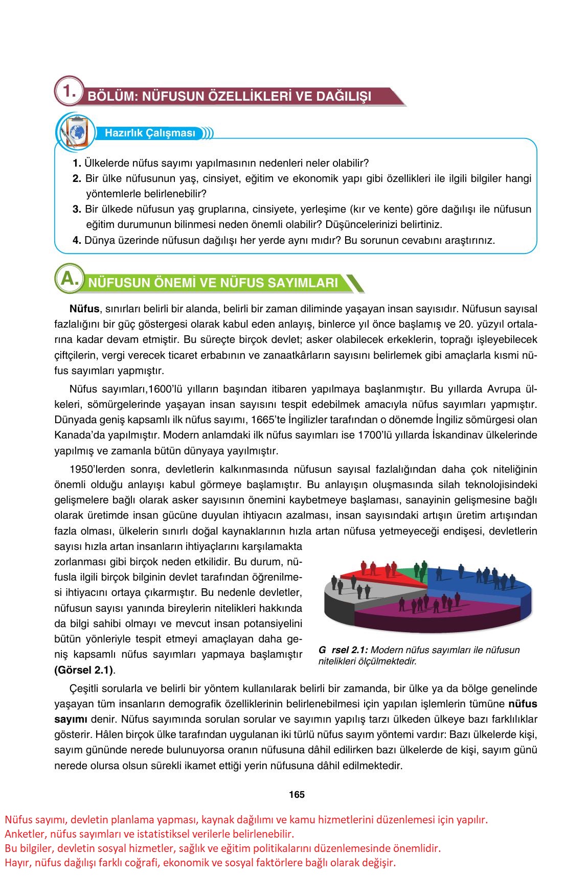 10. Sınıf Tutku Yayıncılık Coğrafya Ders Kitabı Sayfa 165 Cevapları