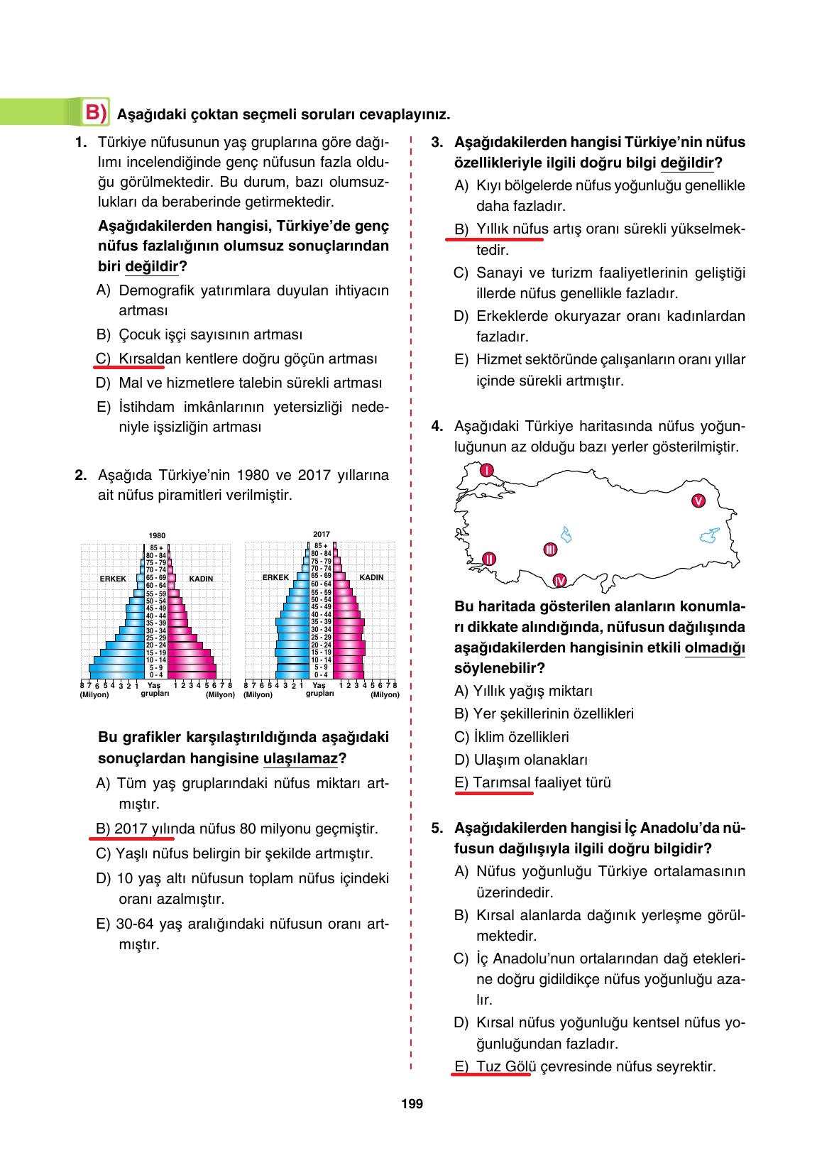 10. Sınıf Tutku Yayıncılık Coğrafya Ders Kitabı Sayfa 199 Cevapları