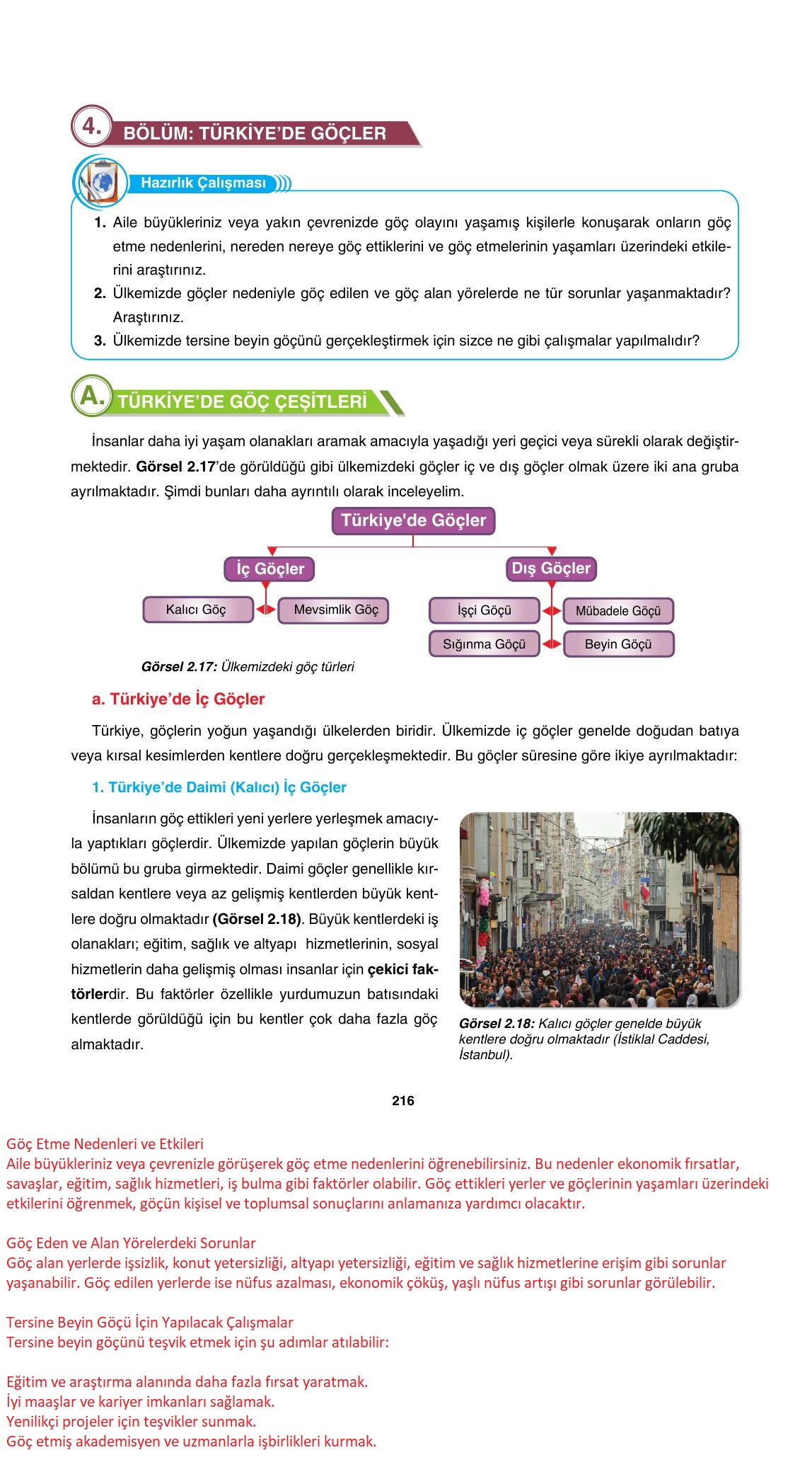 10. Sınıf Tutku Yayıncılık Coğrafya Ders Kitabı Sayfa 216 Cevapları