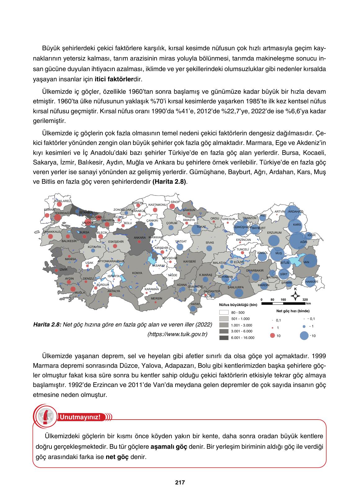 10. Sınıf Tutku Yayıncılık Coğrafya Ders Kitabı Sayfa 217 Cevapları