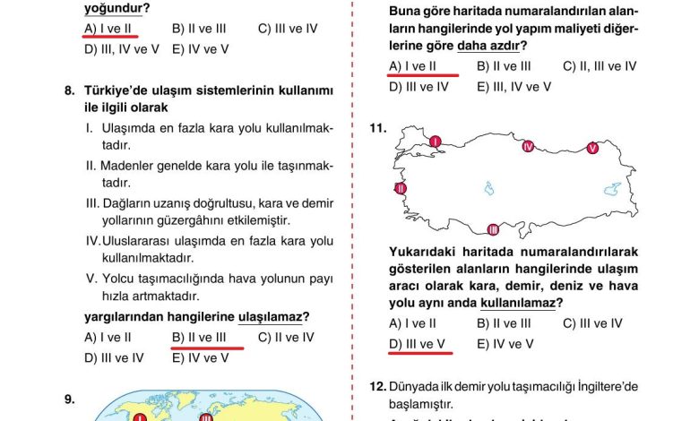 10. Sınıf Tutku Yayıncılık Coğrafya Ders Kitabı Sayfa 251 Cevapları