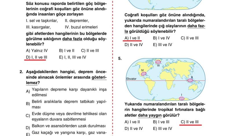 10. Sınıf Tutku Yayıncılık Coğrafya Ders Kitabı Sayfa 274 Cevapları