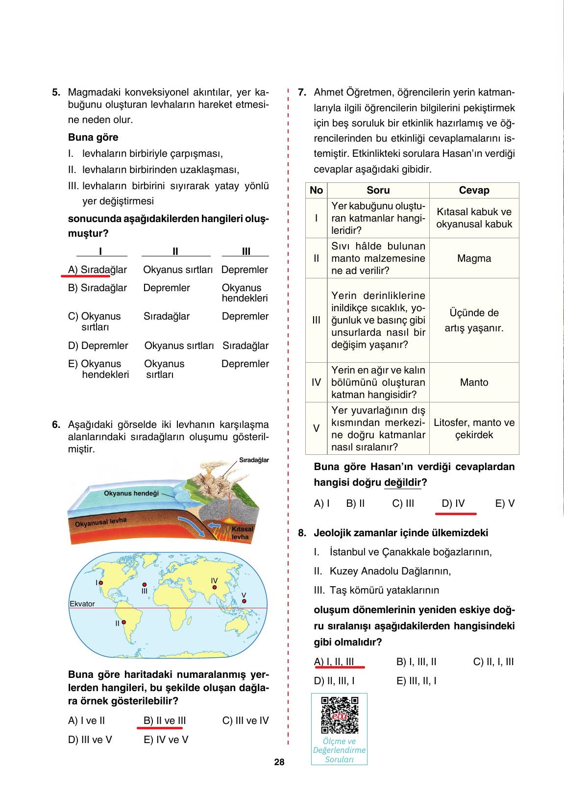 10. Sınıf Tutku Yayıncılık Coğrafya Ders Kitabı Sayfa 28 Cevapları