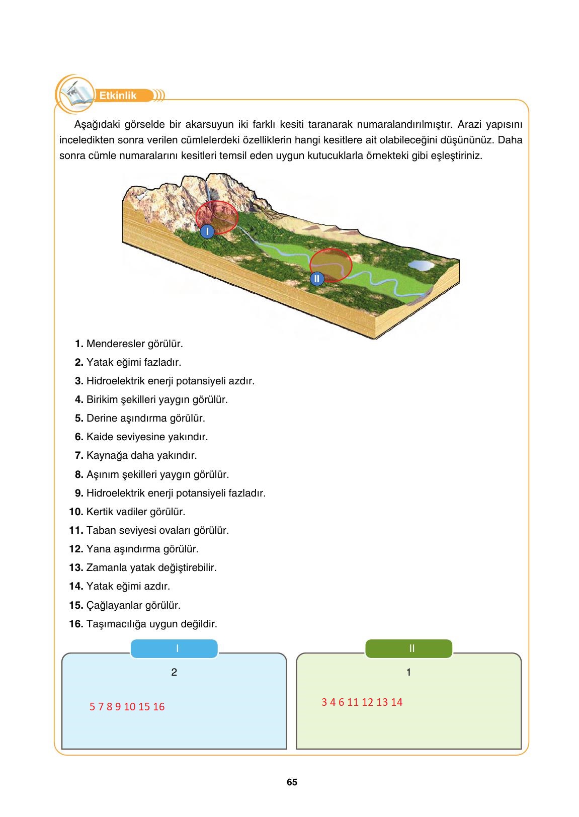 10. Sınıf Tutku Yayıncılık Coğrafya Ders Kitabı Sayfa 65 Cevapları