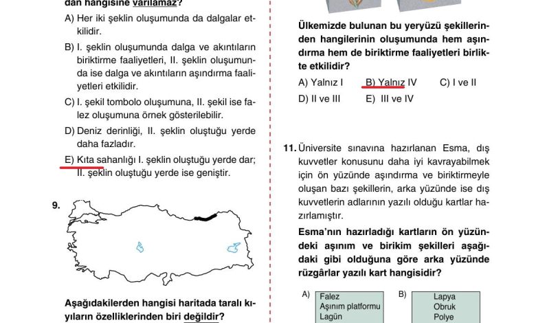 10. Sınıf Tutku Yayıncılık Coğrafya Ders Kitabı Sayfa 95 Cevapları