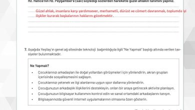 9. Sınıf Meb Yayınları Temel Dini Bilgiler Ders Kitabı Sayfa 153 Cevapları