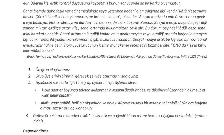 9. Sınıf Meb Yayınları Temel Dini Bilgiler Ders Kitabı Sayfa 143 Cevapları