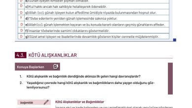 9. Sınıf Meb Yayınları Temel Dini Bilgiler Ders Kitabı Sayfa 142 Cevapları