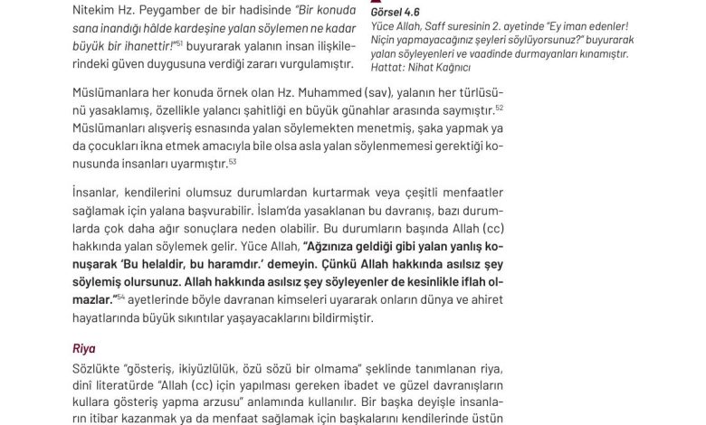 9. Sınıf Meb Yayınları Temel Dini Bilgiler Ders Kitabı Sayfa 137 Cevapları