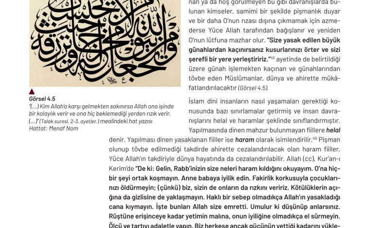 9. Sınıf Meb Yayınları Temel Dini Bilgiler Ders Kitabı Sayfa 136 Cevapları