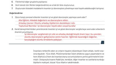 9. Sınıf Meb Yayınları Temel Dini Bilgiler Ders Kitabı Sayfa 126 Cevapları