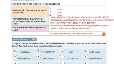 9. Sınıf Meb Yayınları Temel Dini Bilgiler Ders Kitabı Sayfa 51 Cevapları