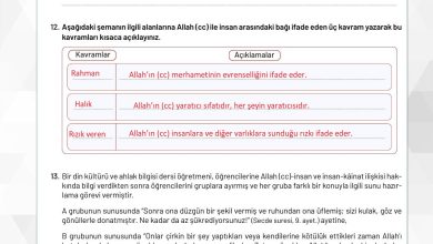 9. Sınıf Meb Yayınları Temel Dini Bilgiler Ders Kitabı Sayfa 37 Cevapları