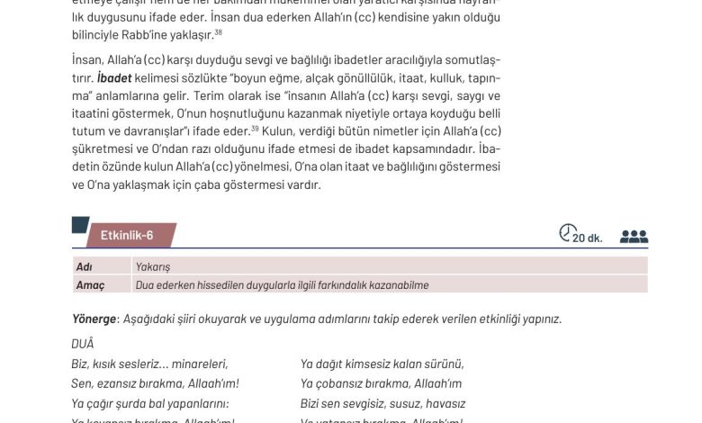 9. Sınıf Meb Yayınları Temel Dini Bilgiler Ders Kitabı Sayfa 23 Cevapları