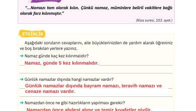 4. Sınıf Sdr Dikey Yayıncılık Din Kültürü Ve Ahlak Bilgisi Ders Kitabı Sayfa 49 Cevapları