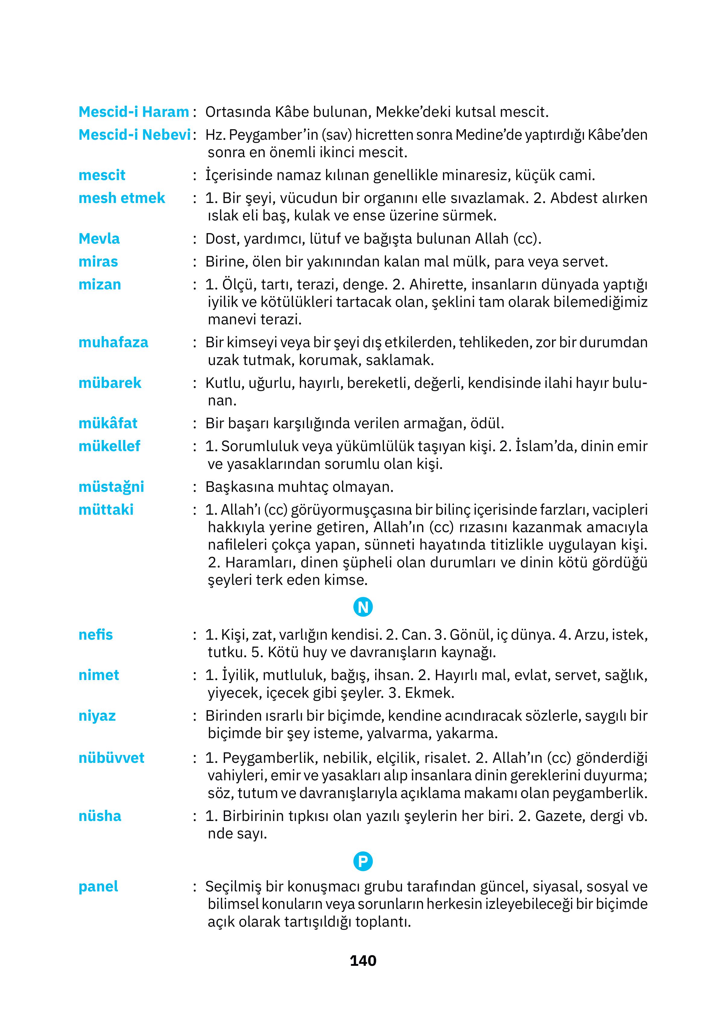 4. Sınıf Sdr Dikey Yayıncılık Din Kültürü Ve Ahlak Bilgisi Ders Kitabı Sayfa 140 Cevapları