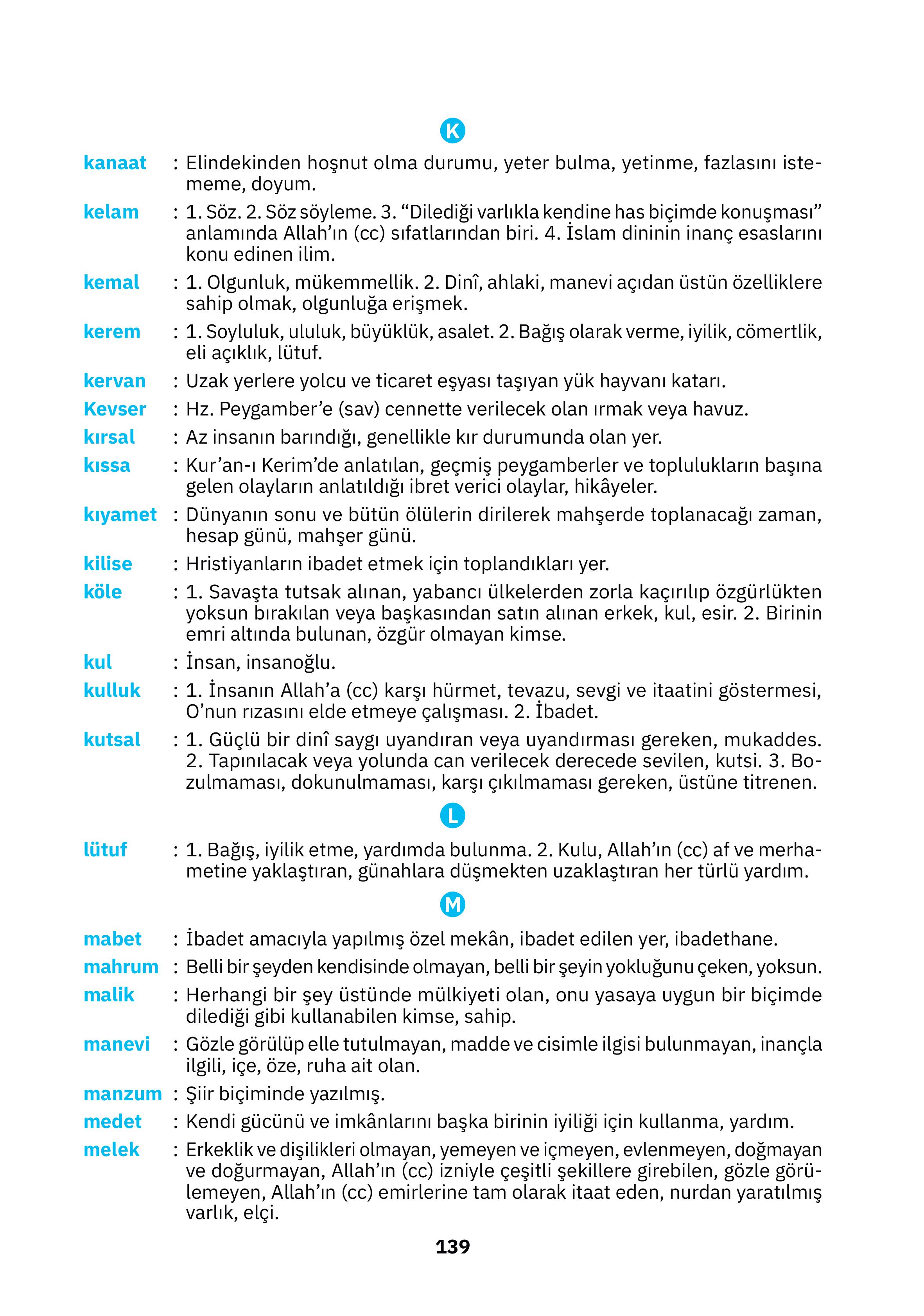 4. Sınıf Sdr Dikey Yayıncılık Din Kültürü Ve Ahlak Bilgisi Ders Kitabı Sayfa 139 Cevapları