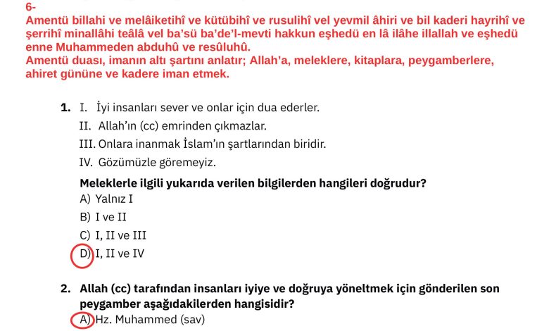 4. Sınıf Sdr Dikey Yayıncılık Din Kültürü Ve Ahlak Bilgisi Ders Kitabı Sayfa 62 Cevapları