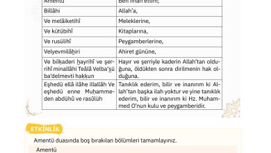 4. Sınıf Sdr Dikey Yayıncılık Din Kültürü Ve Ahlak Bilgisi Ders Kitabı Sayfa 61 Cevapları