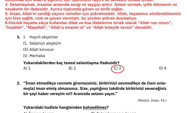 4. Sınıf Sdr Dikey Yayıncılık Din Kültürü Ve Ahlak Bilgisi Ders Kitabı Sayfa 35 Cevapları