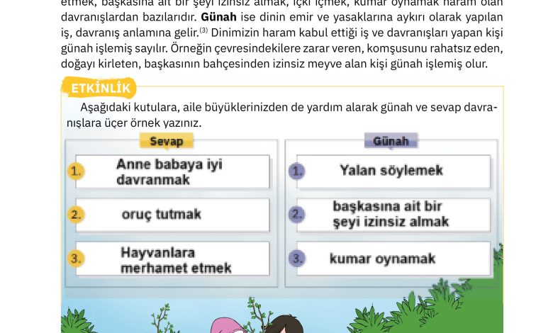 4. Sınıf Sdr Dikey Yayıncılık Din Kültürü Ve Ahlak Bilgisi Ders Kitabı Sayfa 28 Cevapları