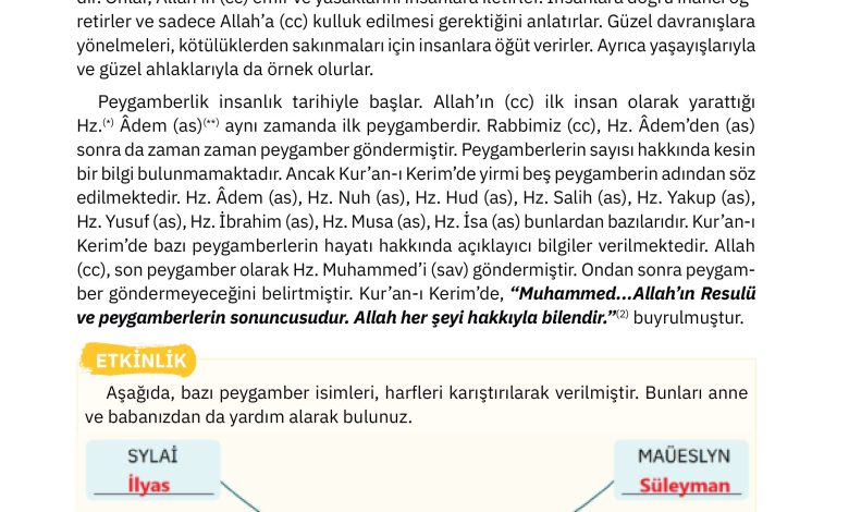 4. Sınıf Sdr Dikey Yayıncılık Din Kültürü Ve Ahlak Bilgisi Ders Kitabı Sayfa 15 Cevapları