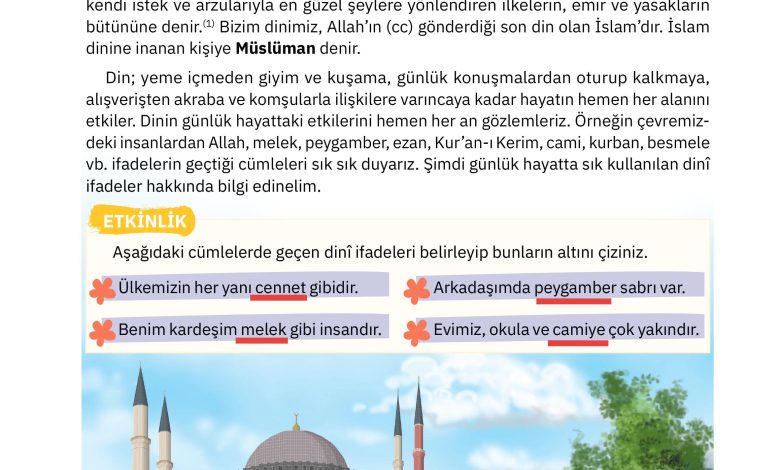 4. Sınıf Sdr Dikey Yayıncılık Din Kültürü Ve Ahlak Bilgisi Ders Kitabı Sayfa 12 Cevapları