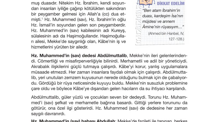 4. Sınıf Meb Yayınları Din Kültürü Ve Ahlak Bilgisi Ders Kitabı Sayfa 85 Cevapları