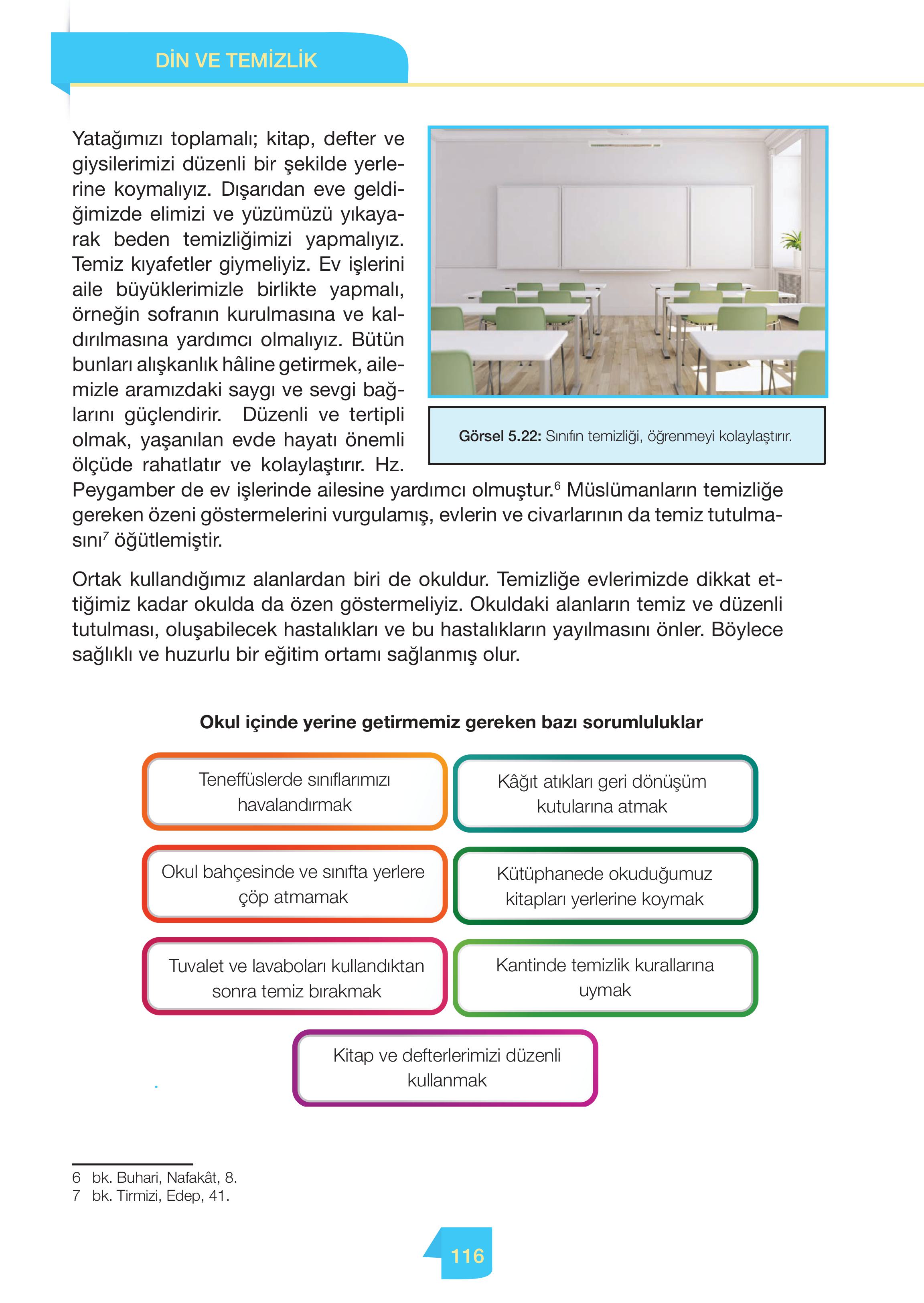 4. Sınıf Meb Yayınları Din Kültürü Ve Ahlak Bilgisi Ders Kitabı Sayfa 116 Cevapları