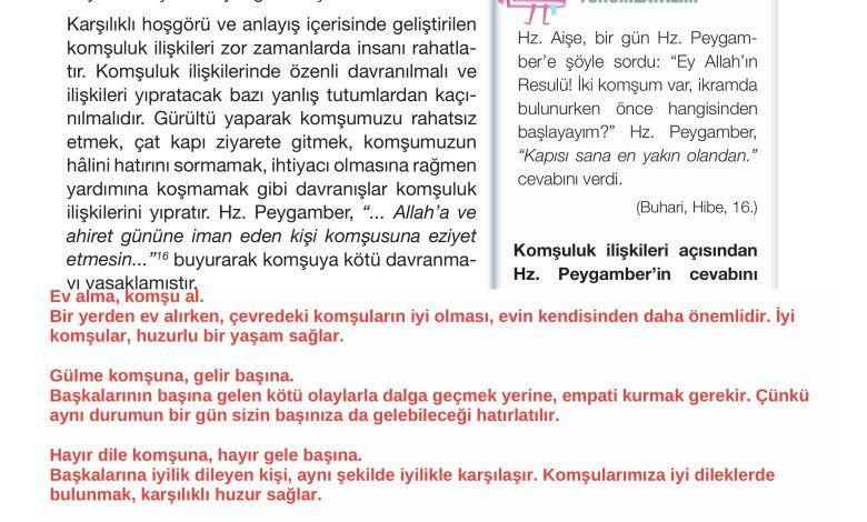 4. Sınıf Meb Yayınları Din Kültürü Ve Ahlak Bilgisi Ders Kitabı Sayfa 68 Cevapları