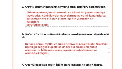 4. Sınıf Meb Yayınları Din Kültürü Ve Ahlak Bilgisi Ders Kitabı Sayfa 55 Cevapları