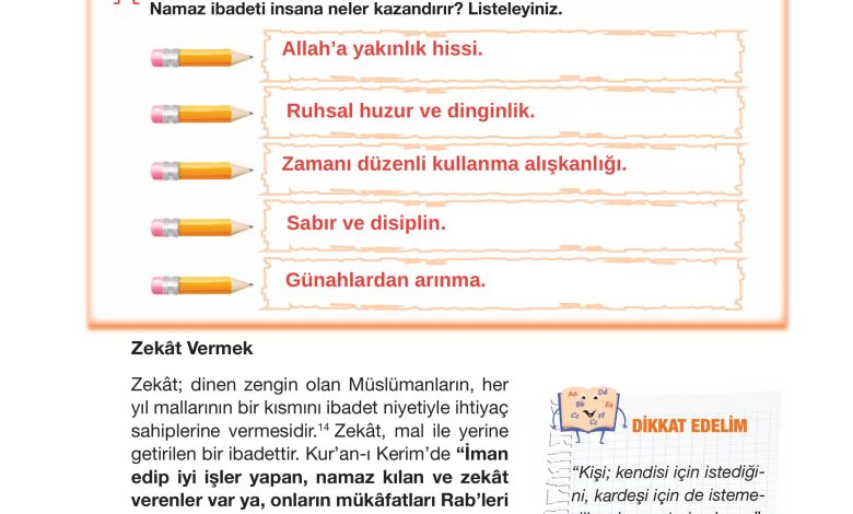 4. Sınıf Meb Yayınları Din Kültürü Ve Ahlak Bilgisi Ders Kitabı Sayfa 43 Cevapları