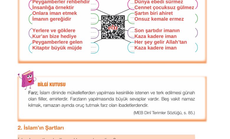 4. Sınıf Meb Yayınları Din Kültürü Ve Ahlak Bilgisi Ders Kitabı Sayfa 40 Cevapları