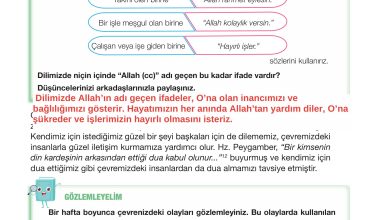 4. Sınıf Meb Yayınları Din Kültürü Ve Ahlak Bilgisi Ders Kitabı Sayfa 26 Cevapları