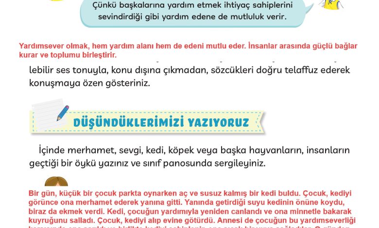 3. Sınıf Meb Yayınları Türkçe Ders Kitabı Sayfa 105 Cevapları