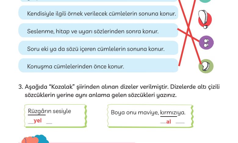 3. Sınıf Meb Yayınları Türkçe Ders Kitabı Sayfa 124 Cevapları