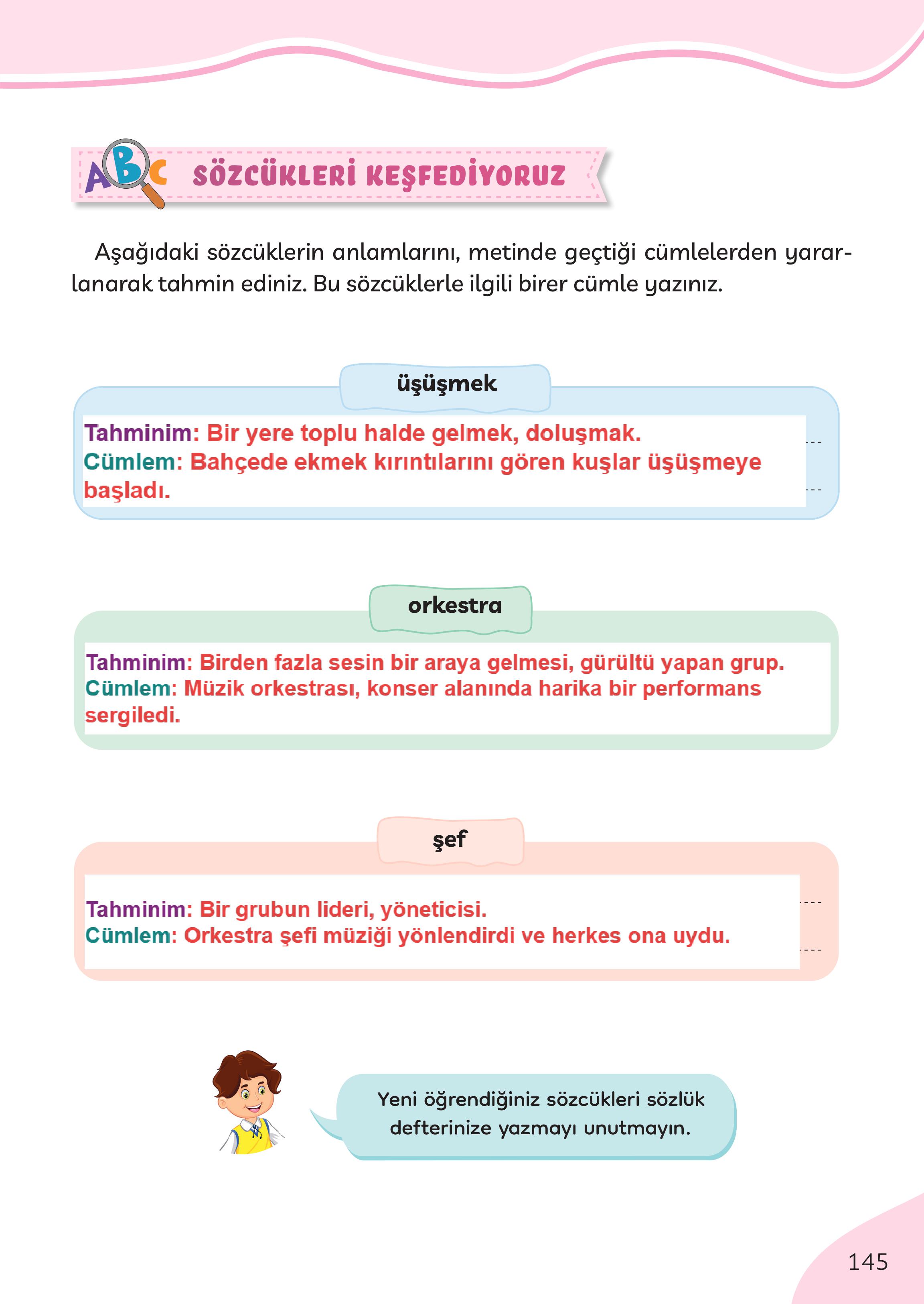 3. Sınıf Meb Yayınları Türkçe Ders Kitabı Sayfa 145 Cevapları