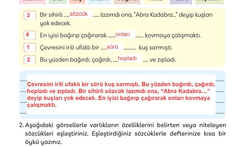 3. Sınıf Meb Yayınları Türkçe Ders Kitabı Sayfa 147 Cevapları