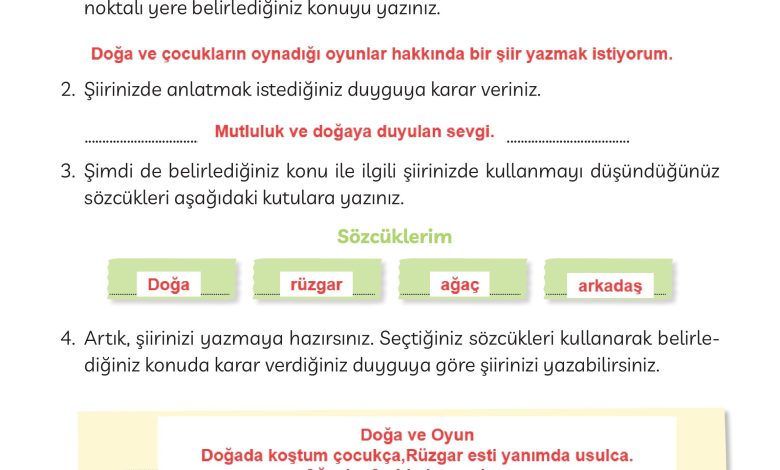 3. Sınıf Meb Yayınları Türkçe Ders Kitabı Sayfa 19 Cevapları