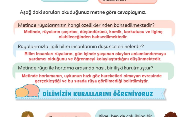 3. Sınıf Meb Yayınları Türkçe Ders Kitabı Sayfa 23 Cevapları