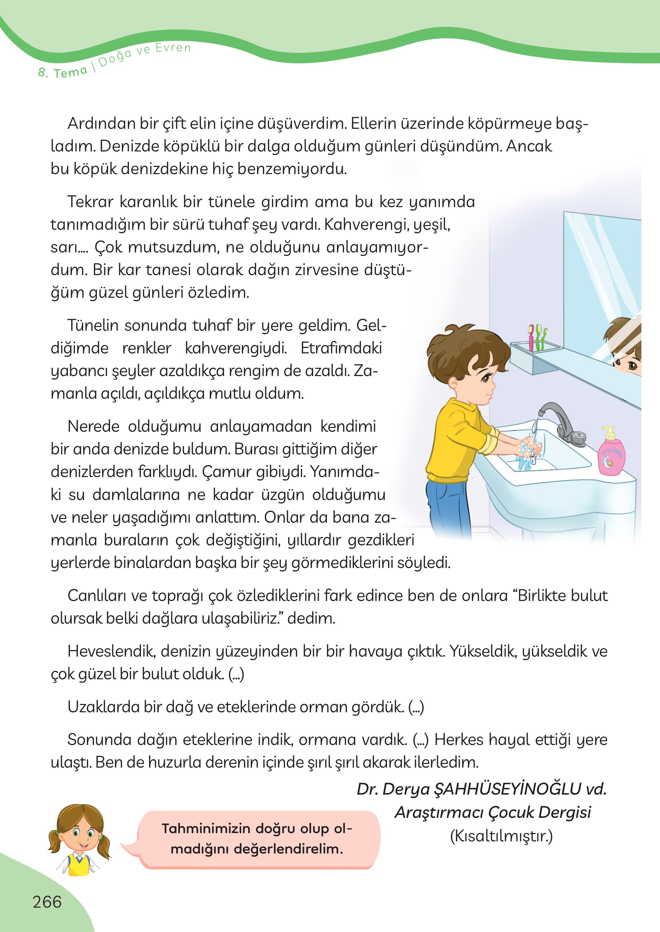 3. Sınıf Meb Yayınları Türkçe Ders Kitabı Sayfa 266 Cevapları