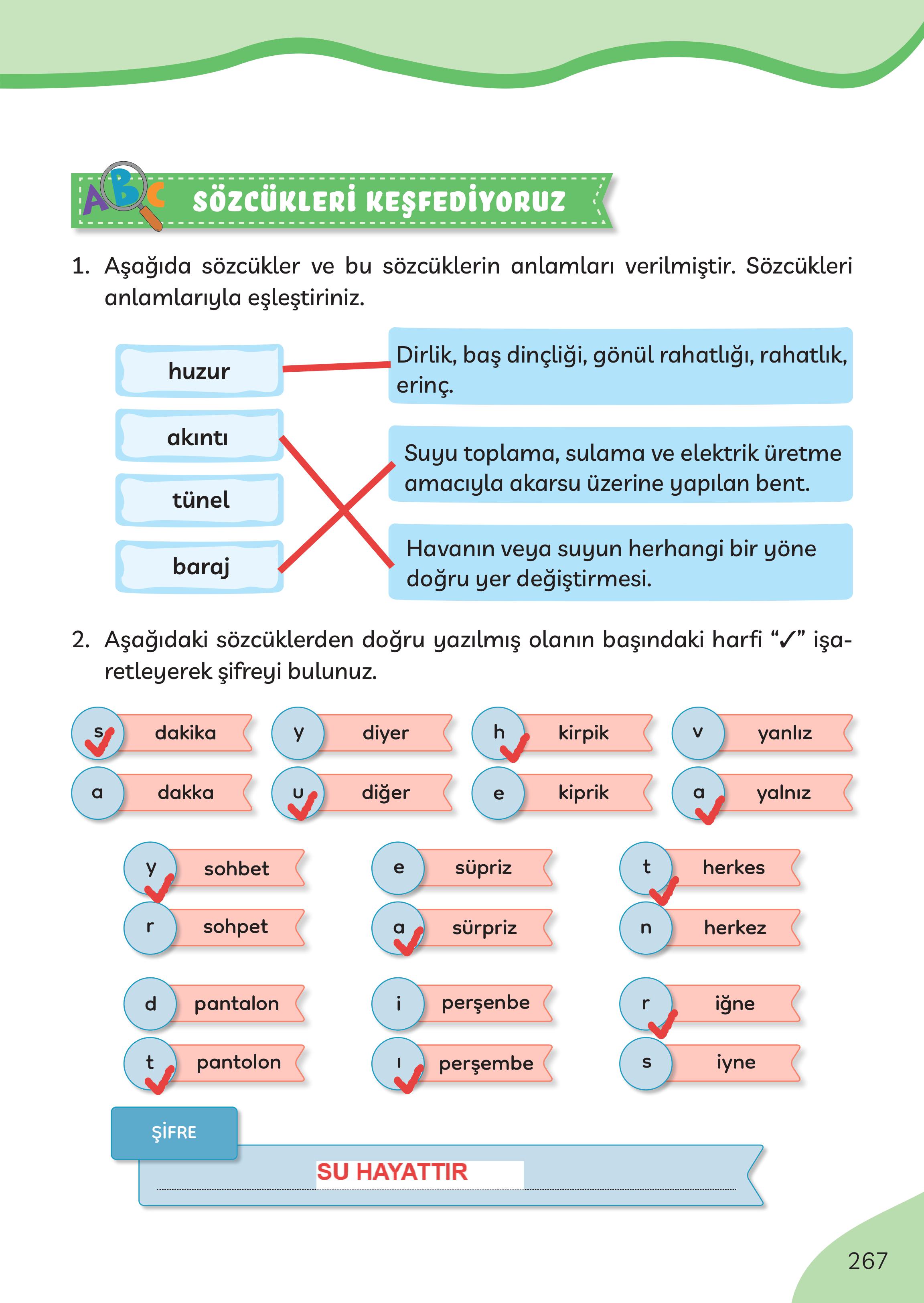 3. Sınıf Meb Yayınları Türkçe Ders Kitabı Sayfa 267 Cevapları