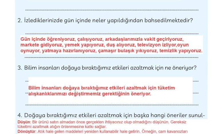 3. Sınıf Meb Yayınları Türkçe Ders Kitabı Sayfa 280 Cevapları