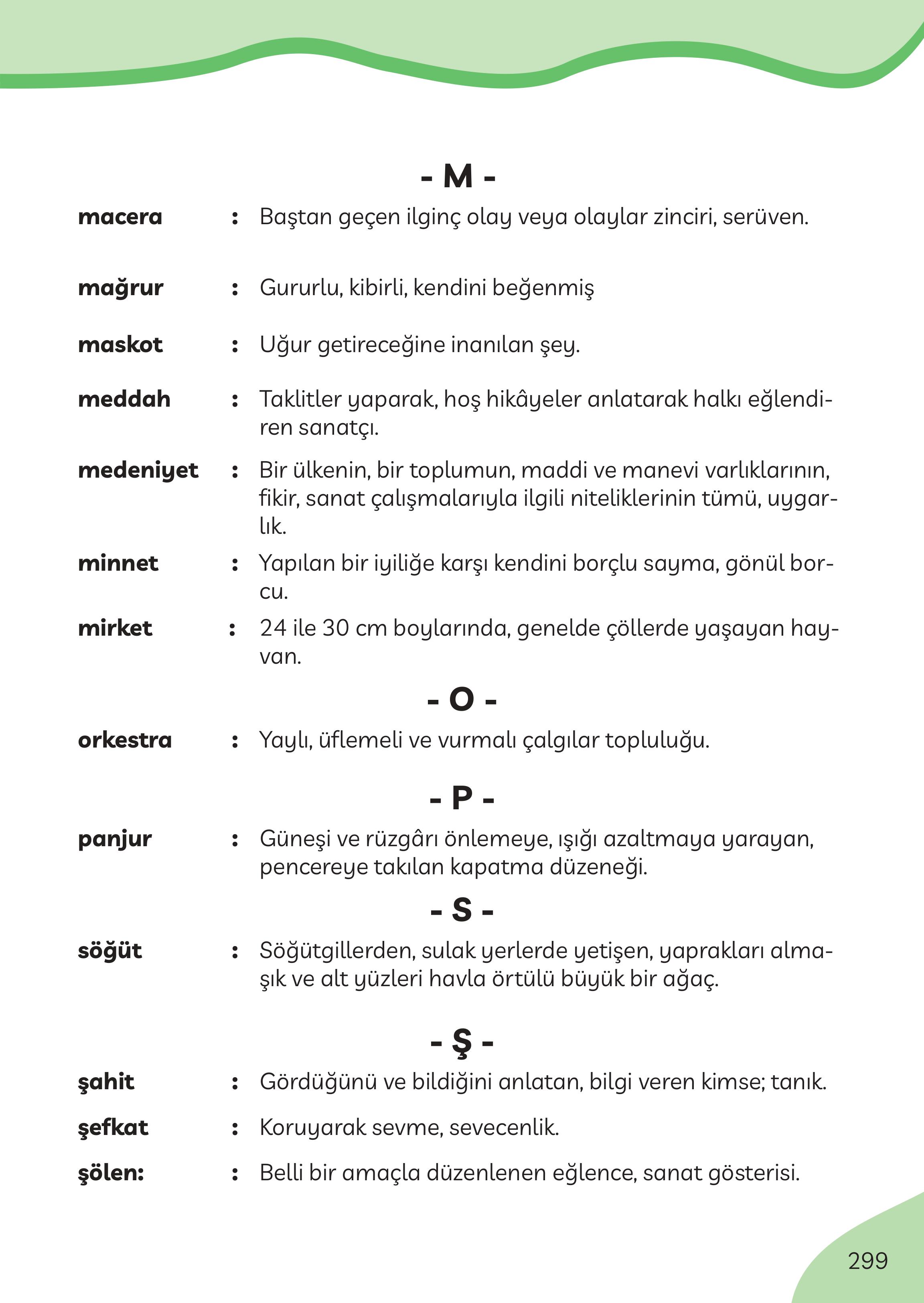 3. Sınıf Meb Yayınları Türkçe Ders Kitabı Sayfa 299 Cevapları