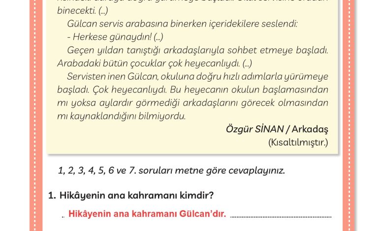 3. Sınıf Meb Yayınları Türkçe Ders Kitabı Sayfa 41 Cevapları