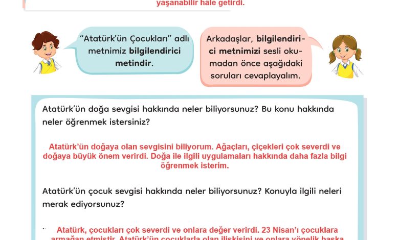 3. Sınıf Meb Yayınları Türkçe Ders Kitabı Sayfa 56 Cevapları