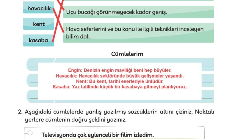 3. Sınıf Meb Yayınları Türkçe Ders Kitabı Sayfa 59 Cevapları