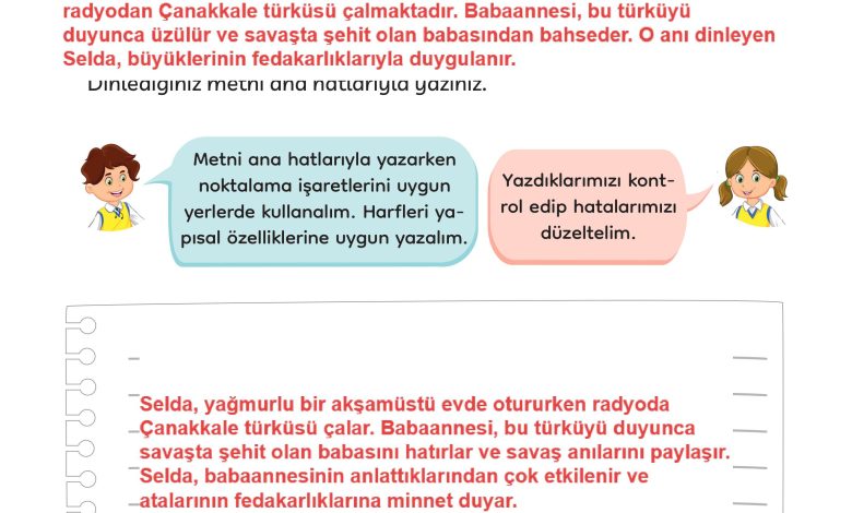 3. Sınıf Meb Yayınları Türkçe Ders Kitabı Sayfa 67 Cevapları