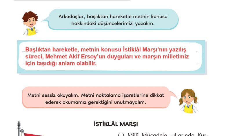 3. Sınıf Meb Yayınları Türkçe Ders Kitabı Sayfa 68 Cevapları