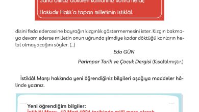 3. Sınıf Meb Yayınları Türkçe Ders Kitabı Sayfa 70 Cevapları